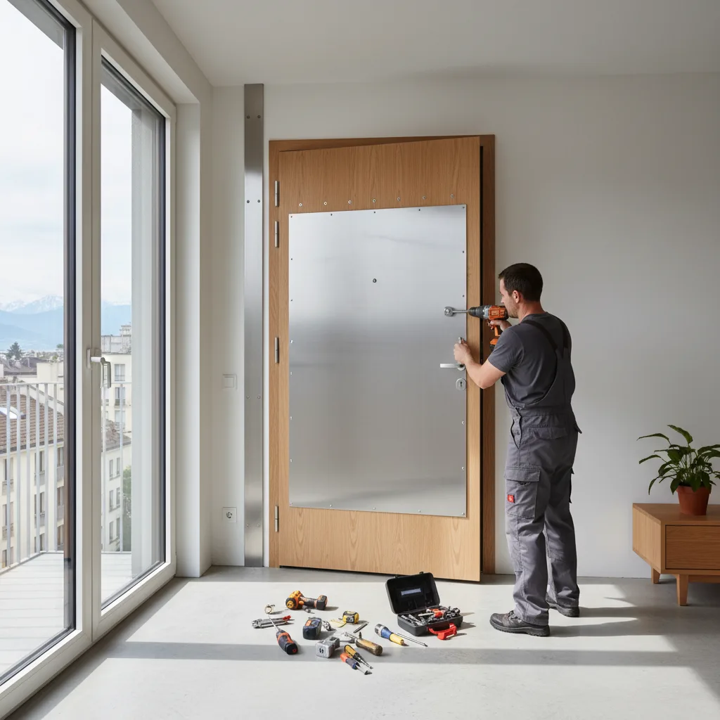 Blindage de porte à Epalinges